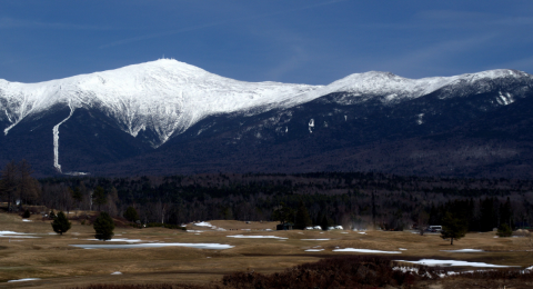 snow capped mountain vista